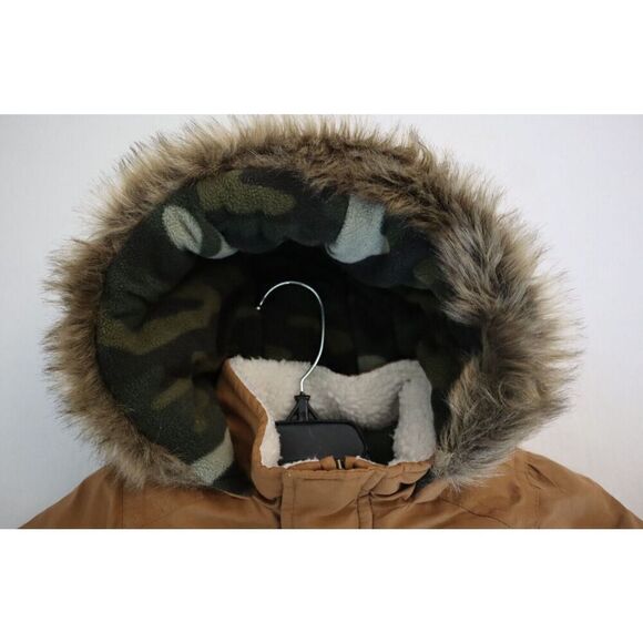Carter's C2206168 Baby Boys' Sz 12M Camel Brown Heavyweight Adventure Parka Coat - Picture 4 of 12